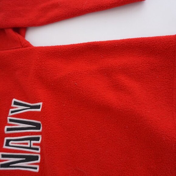 Vintage '90S Old Navy Red Fleece Outdoor Hiking Quarter Zip Pullover Sweater 2XL - Picture 5 of 10